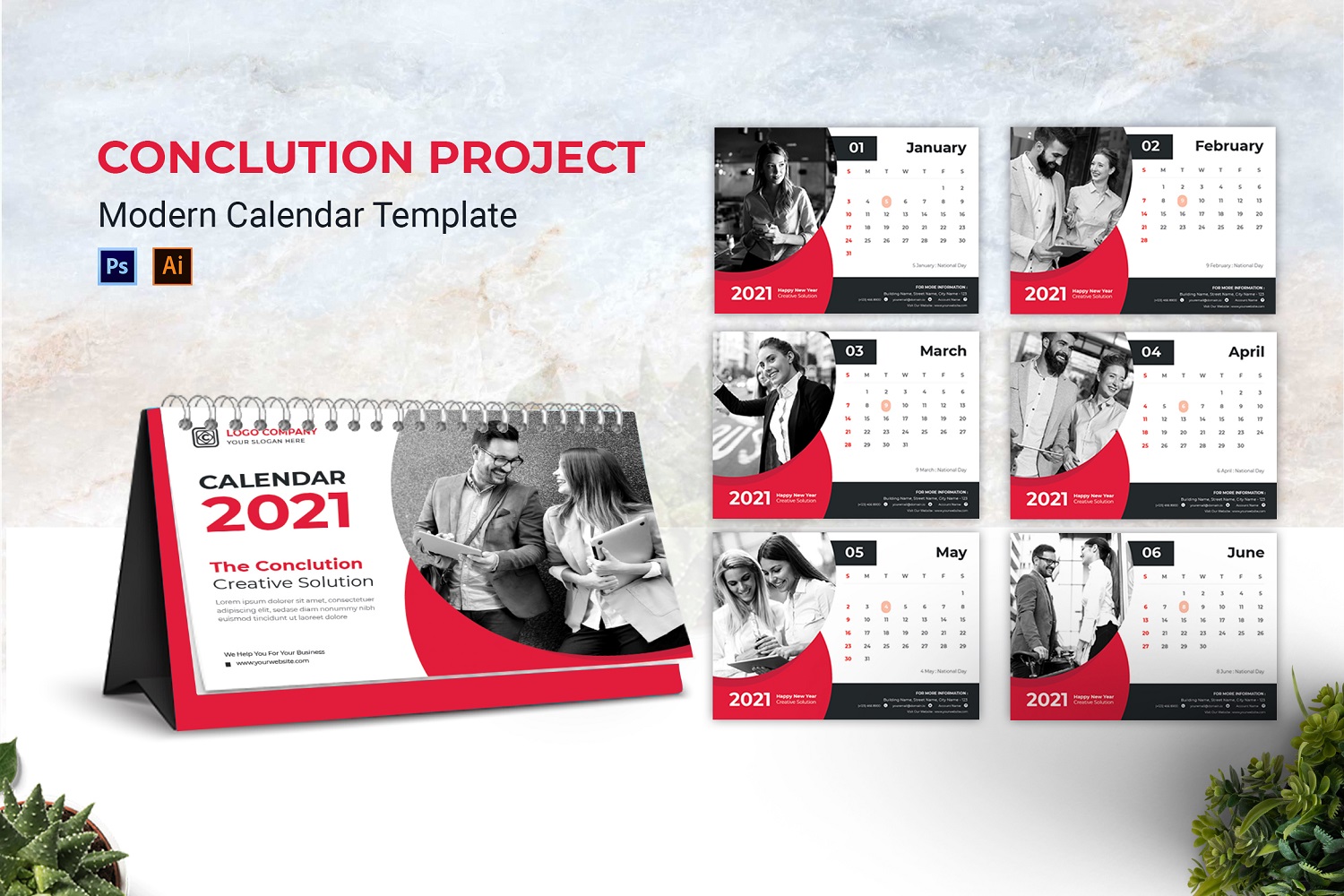 Conclution Project Desk Calendar Planner