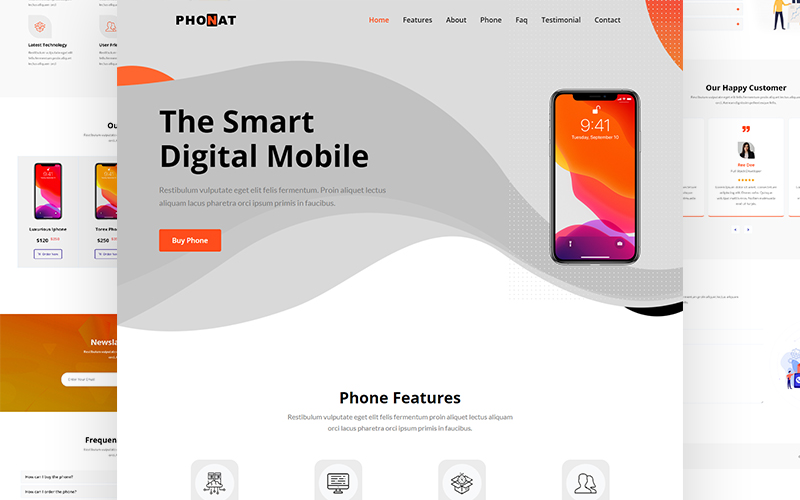 Phonat - App Product & It Services Landing Page Template
