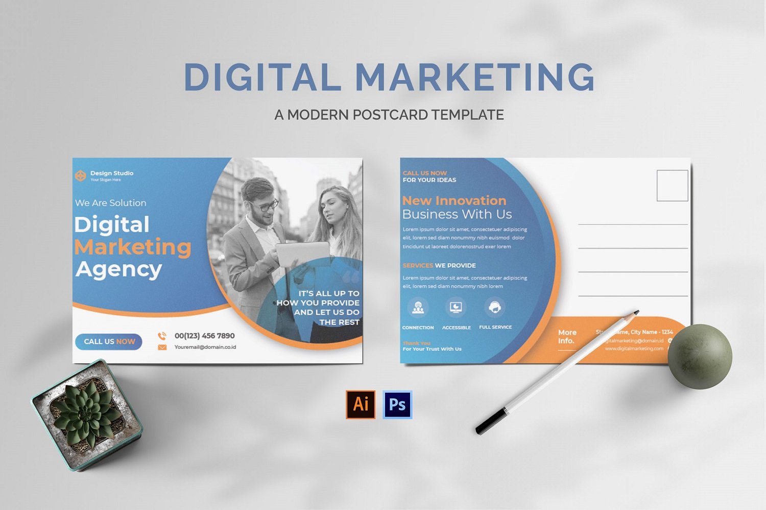 Digital Marketing Postcard