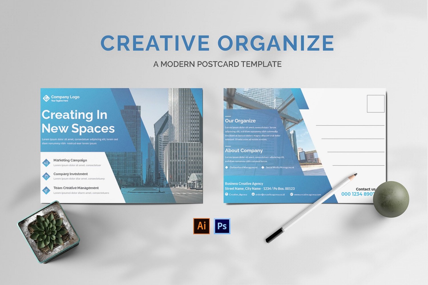 Creative Organize Postcard