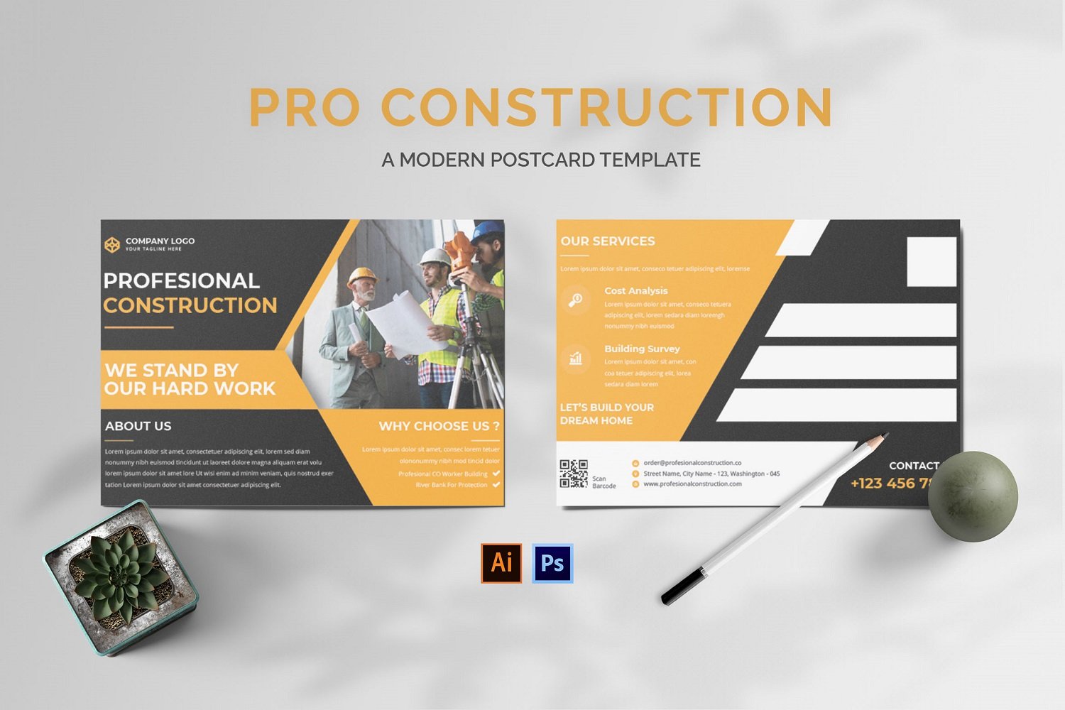 Pro Construction Postcard