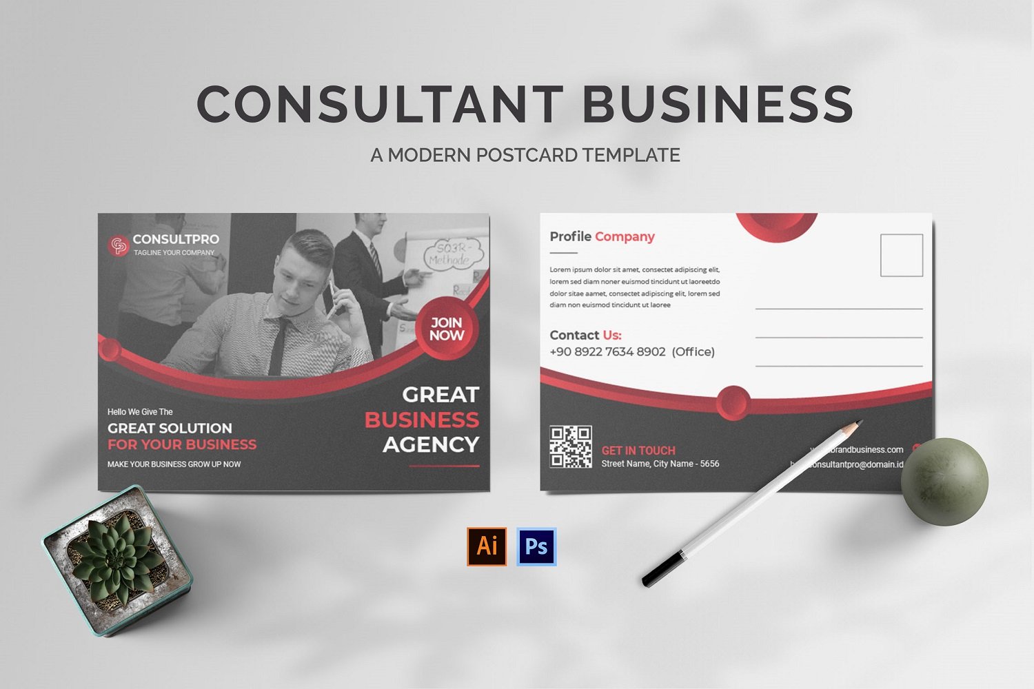 Consultant Business Postcard