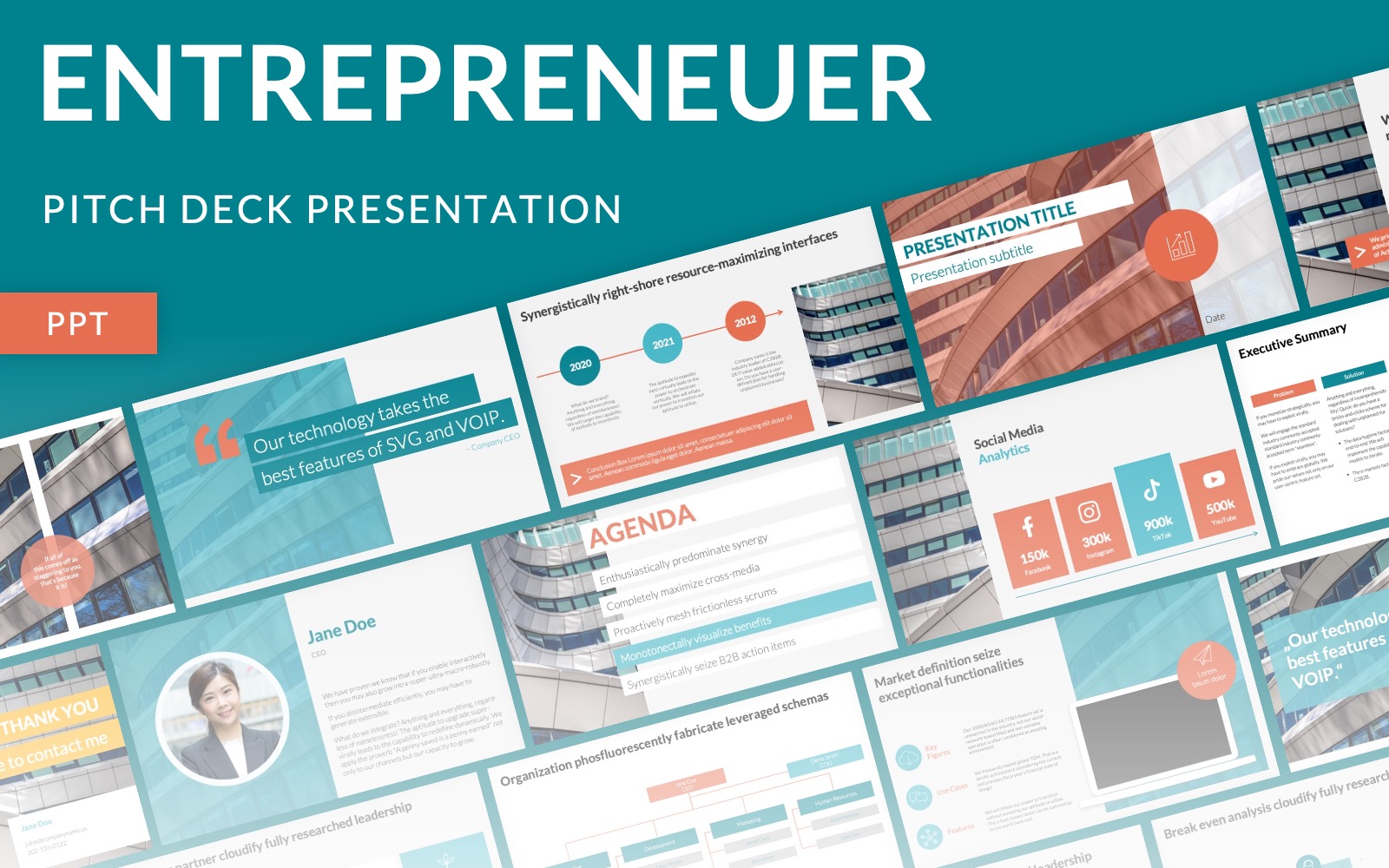 Entrepreneur - Pitch & Business Plan PowerPoint Template