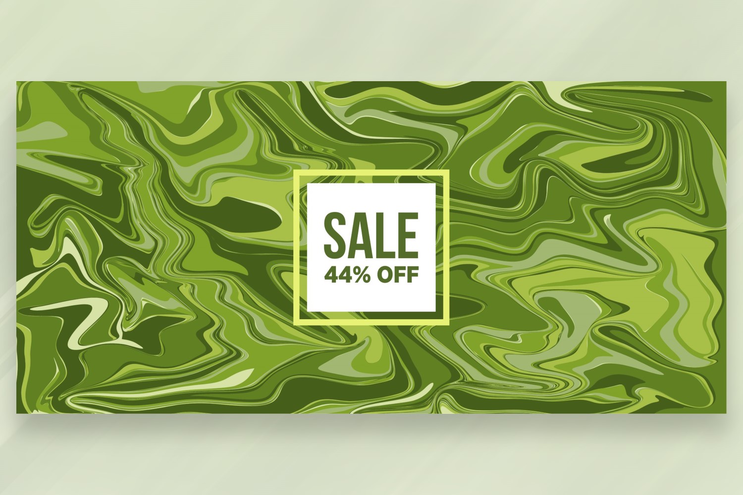 Sale Banner on Marble Spring Background