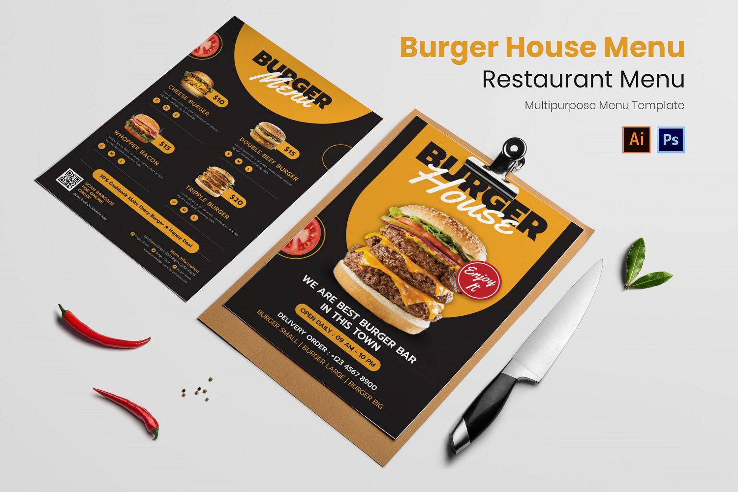 Burger House Restaurant Menu