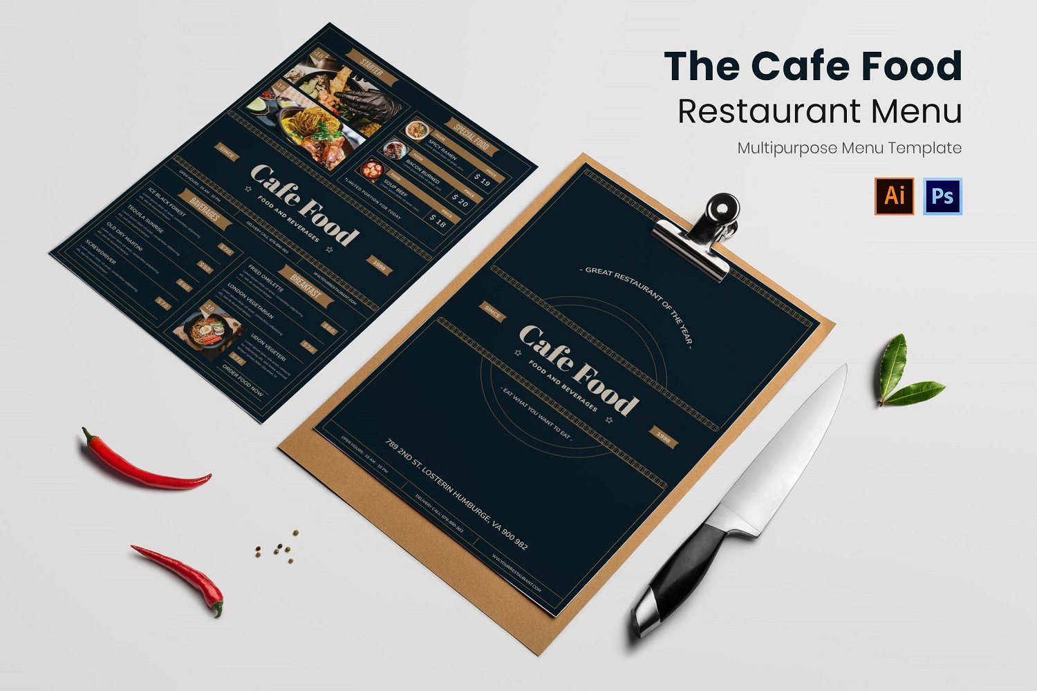 Cafe Food Restaurant Menu