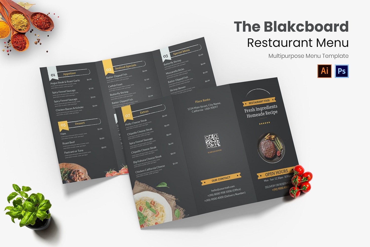 Blackboard Restaurant Menu