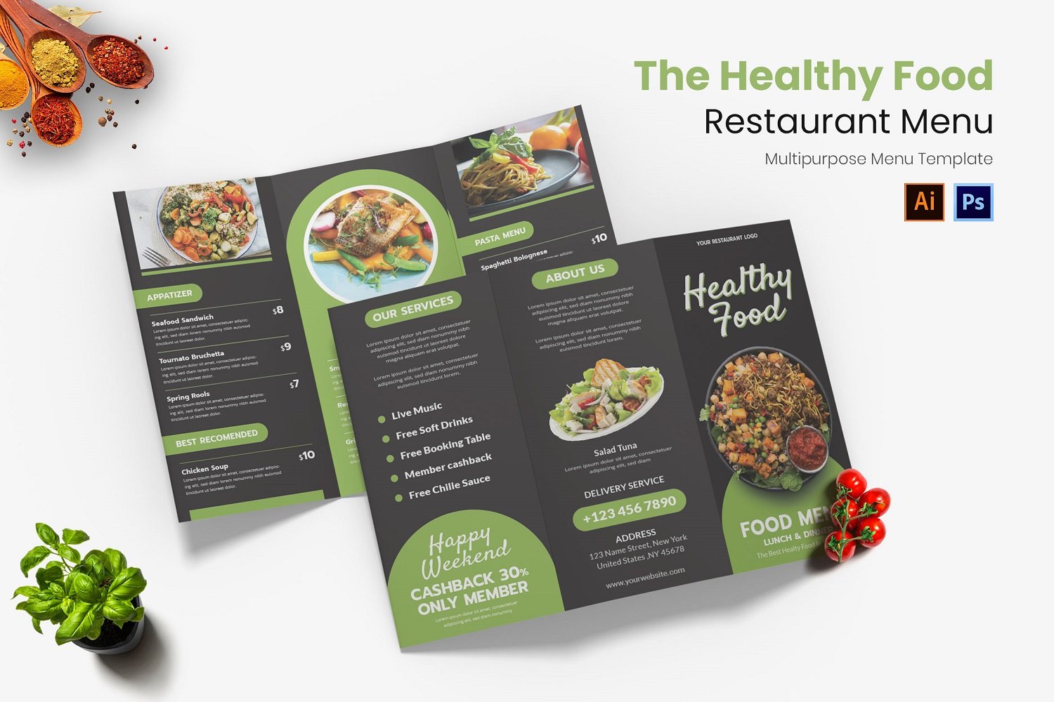 Healthy Food Restaurant Menu