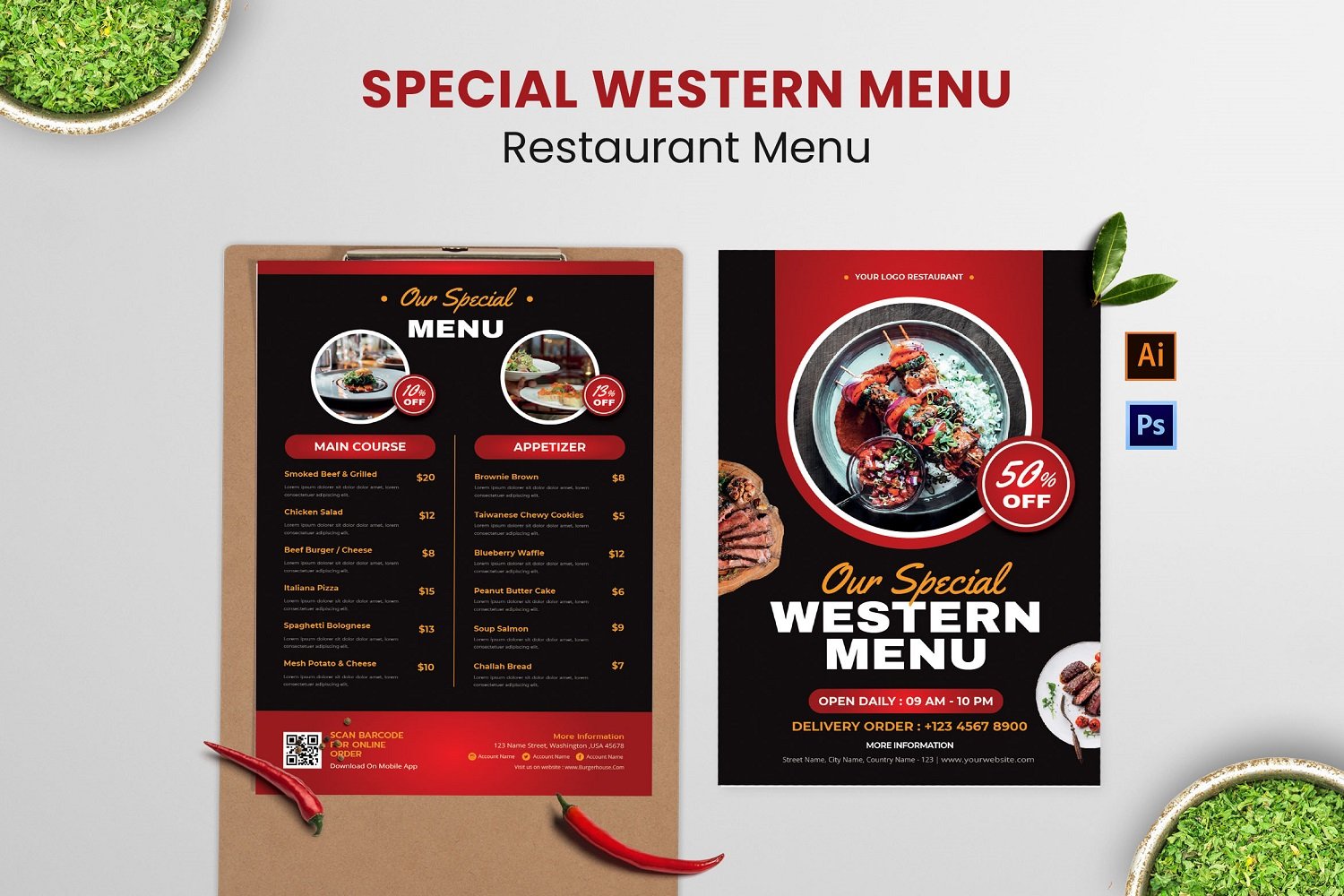 Western Food Restaurant Menu