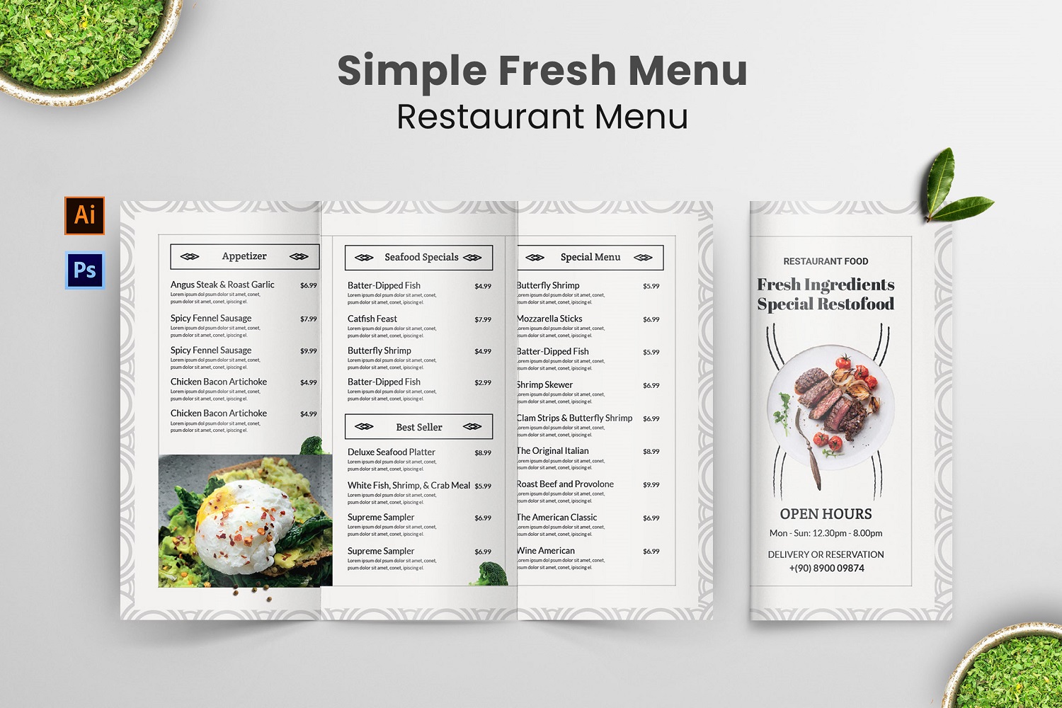 Simple Menu Restaurant Menu