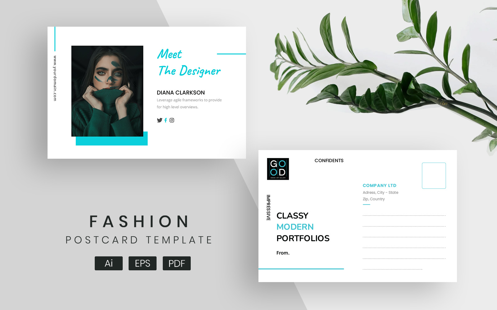 Modern and Classy Post Сard Corporate identity template