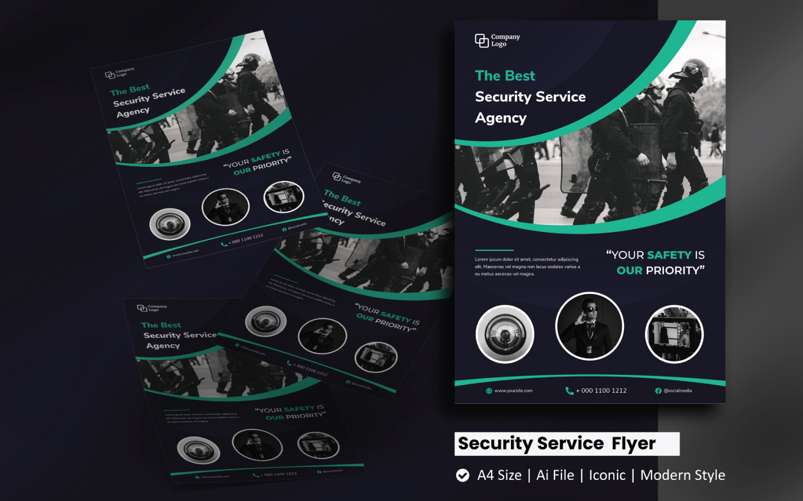 Security Company Flyer Corporate Identity Template