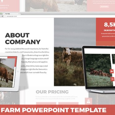 Cow Ranch PowerPoint Templates 181359
