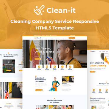 Business Cleaning Responsive Website Templates 181690