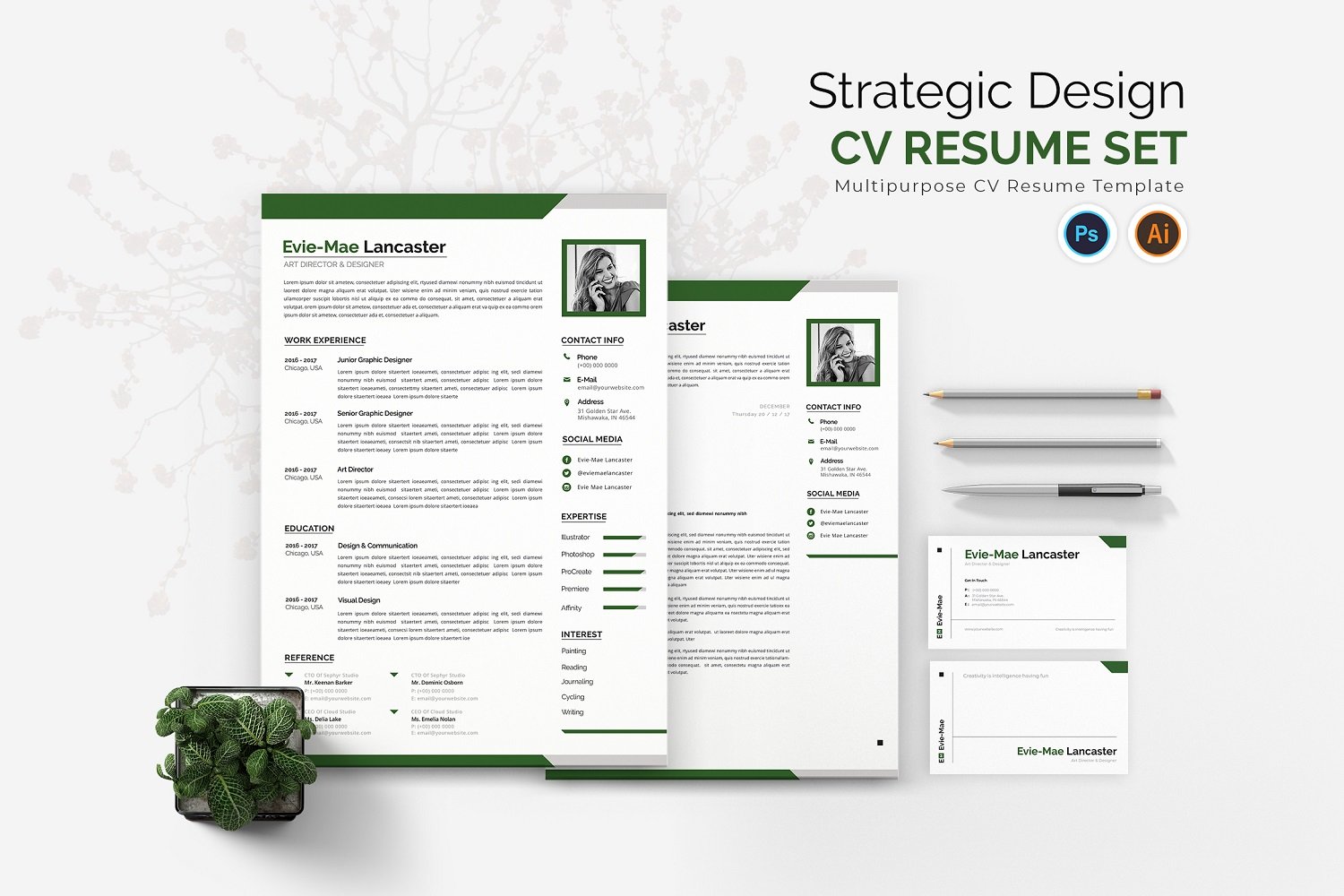 Strategic Design CV Printable Resume Templates