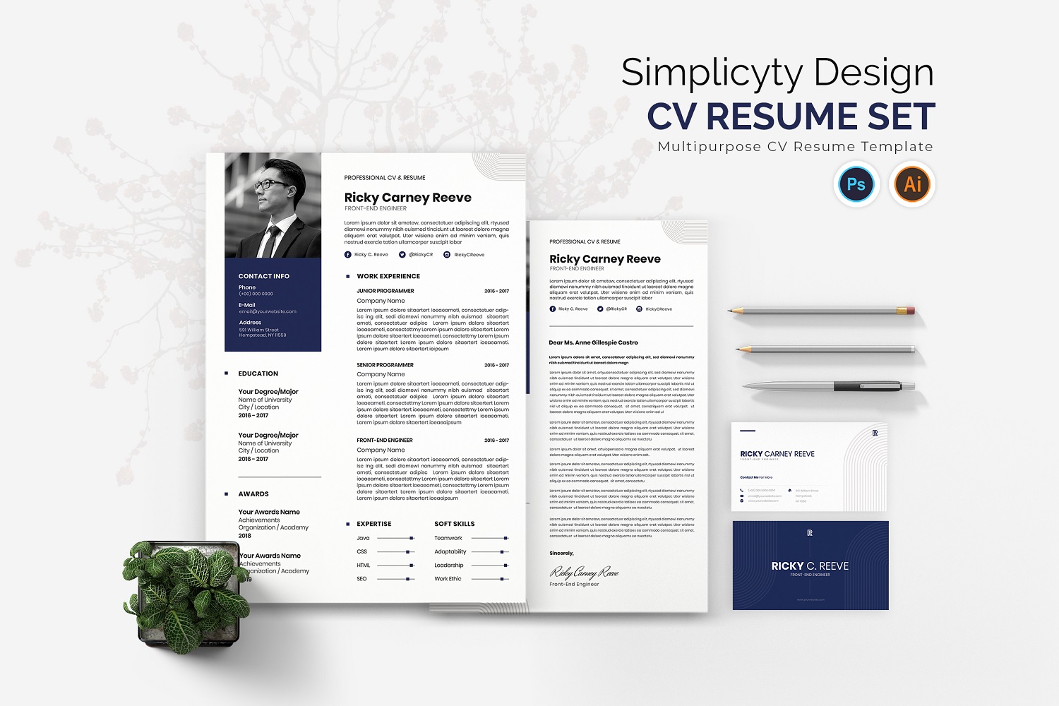 Simplicity Design CV Printable Resume Templates