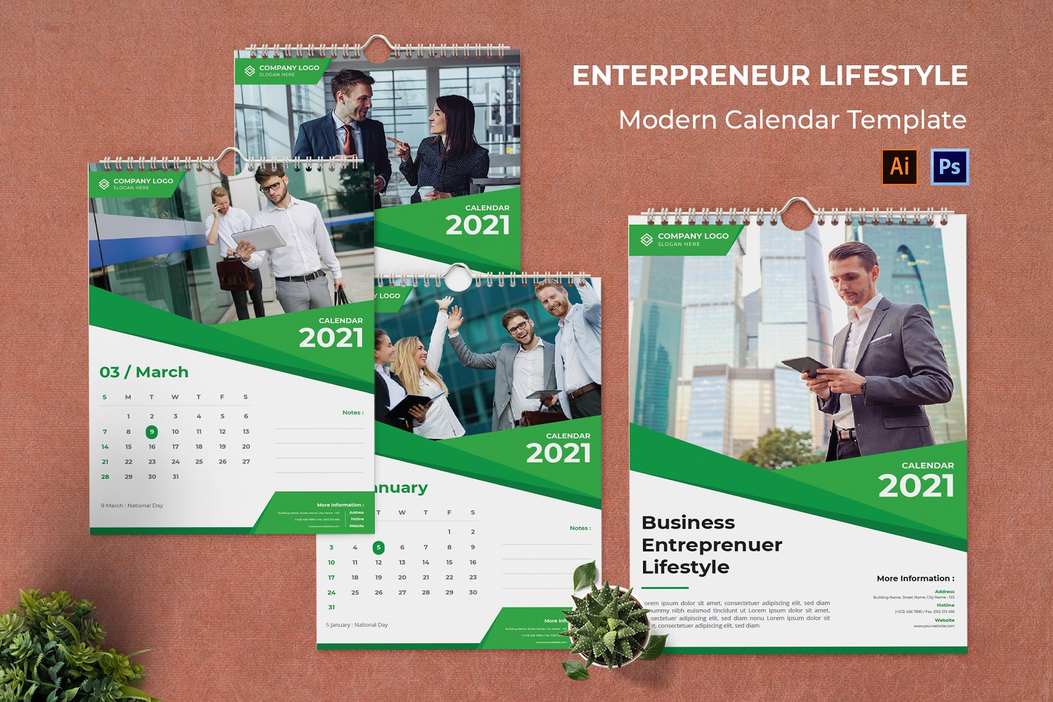 Entrepreneur Lifestyles Calendar Portrait