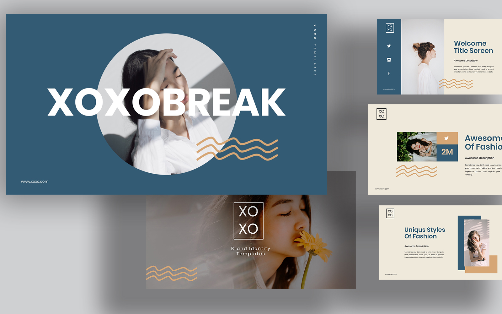 Xoxo Lookbook Powerpoint Templates