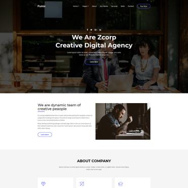 Agency Bitcoin Responsive Website Templates 181830