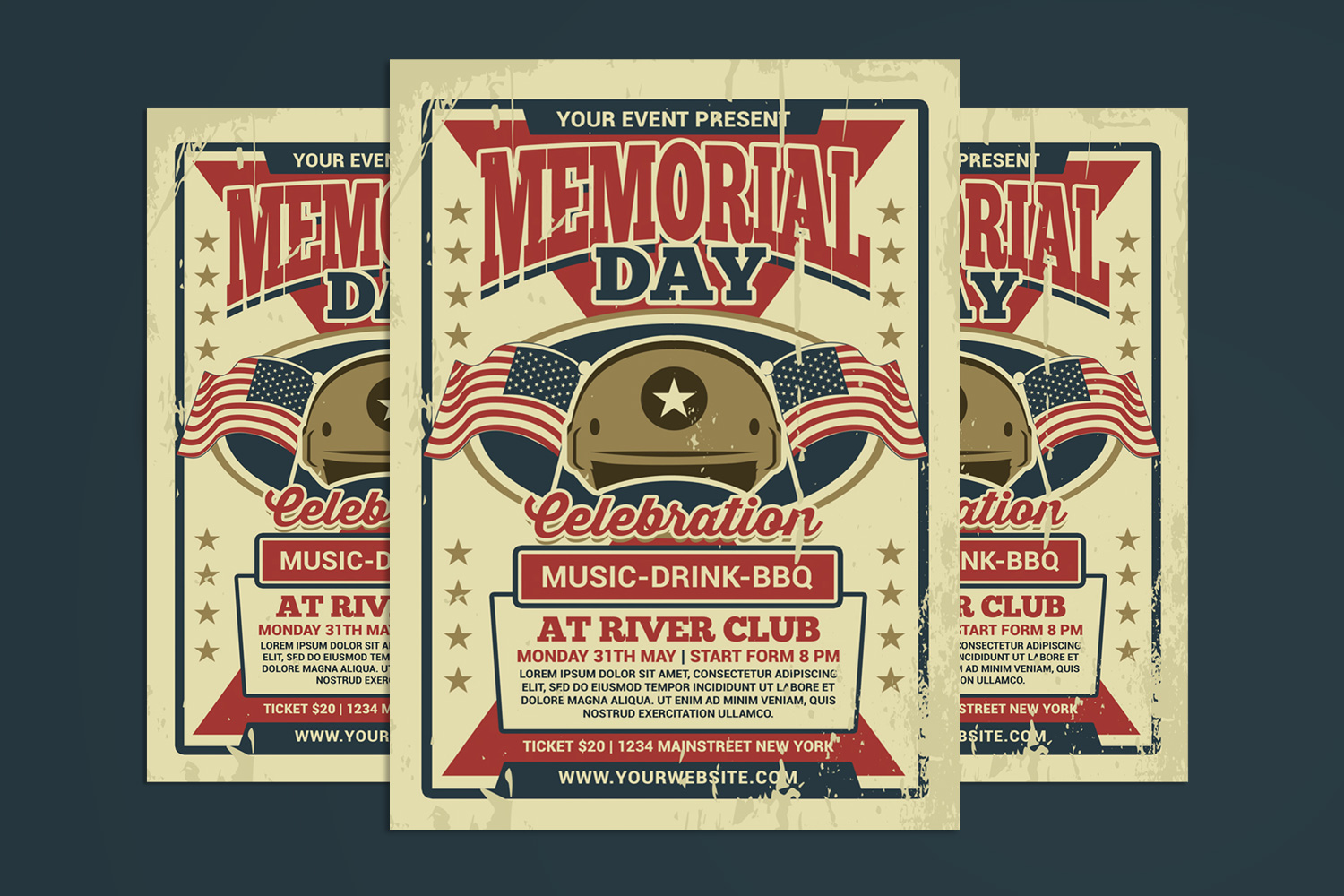 Memorial Day Flyer Template