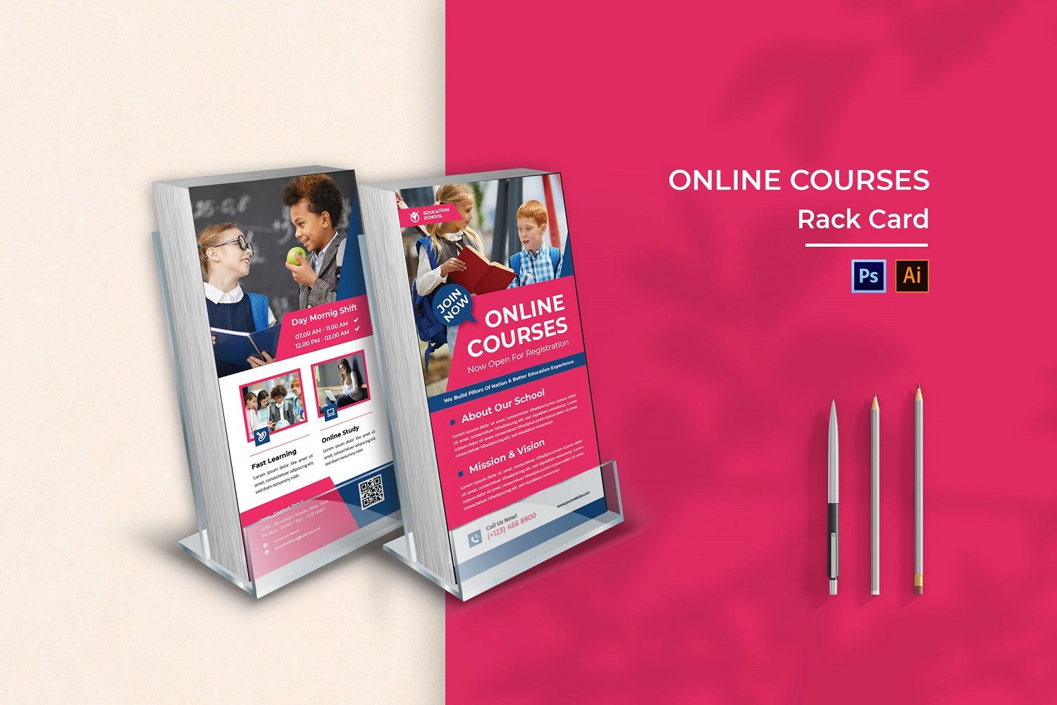 Online Courses Rack Card Brochure