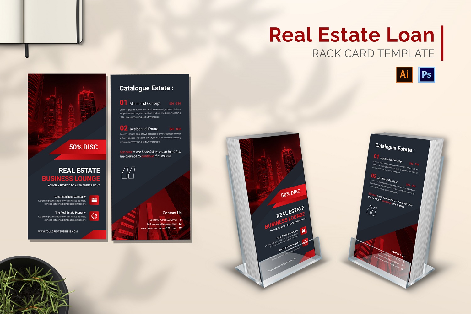 Real Estate Loan Rack Card Brochure