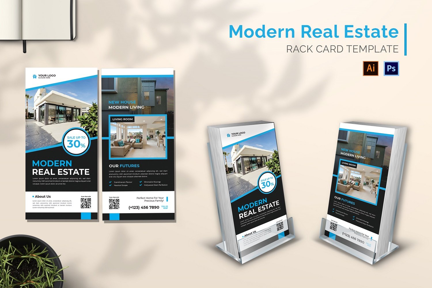 Modern Real Estate Rack Card Brochure