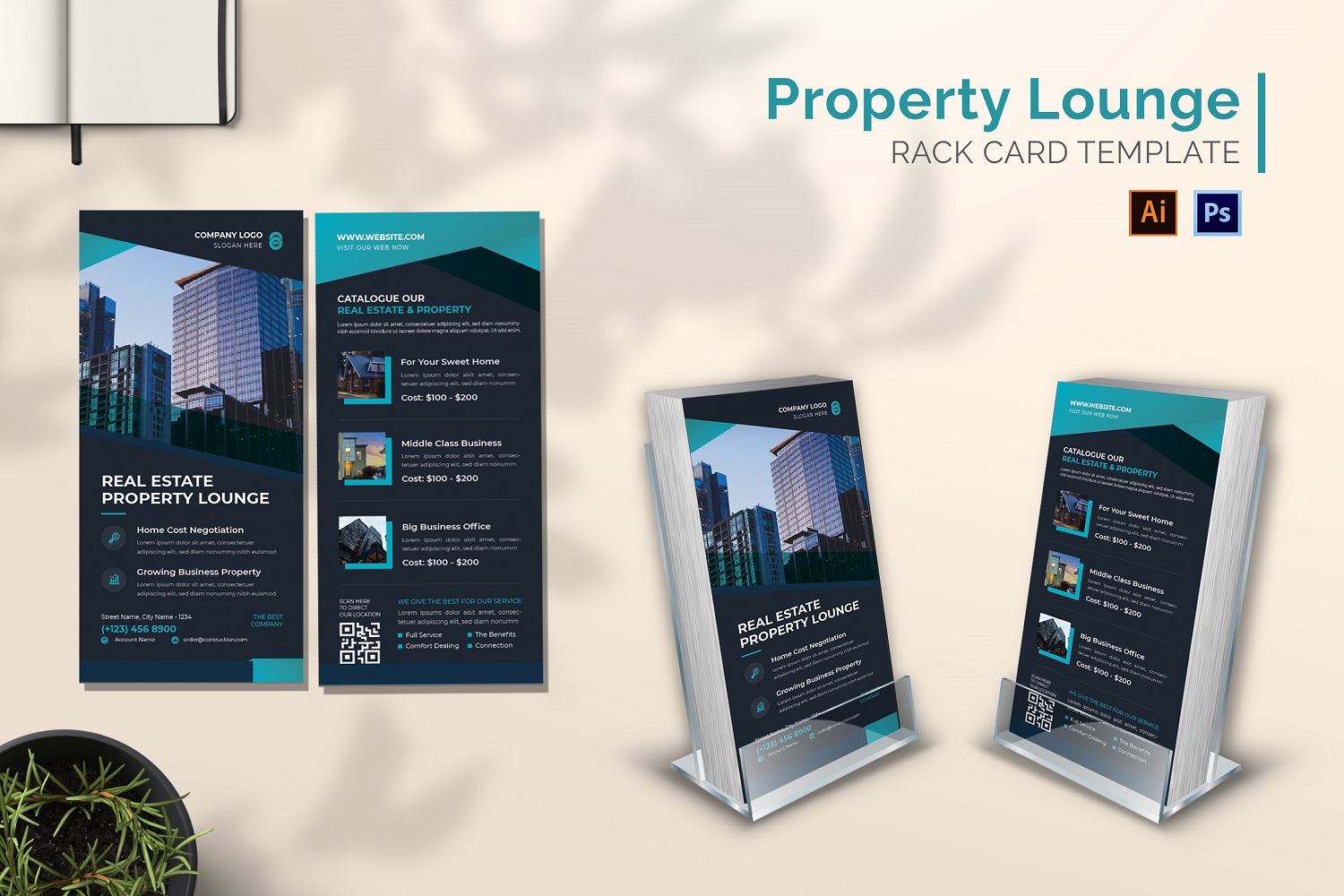 Property Lounge Rack Card Brochure