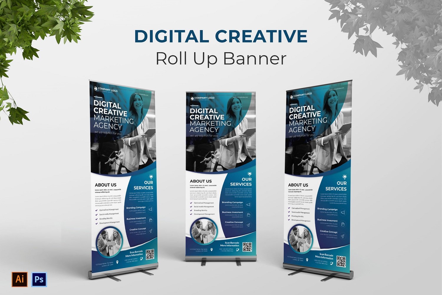 Digital Creative Roll Up Banner