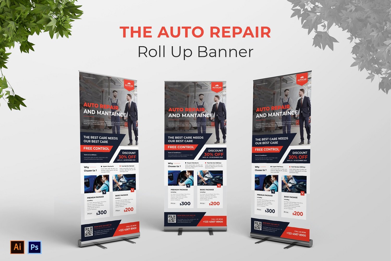 Auto Repair Roll Up Banner