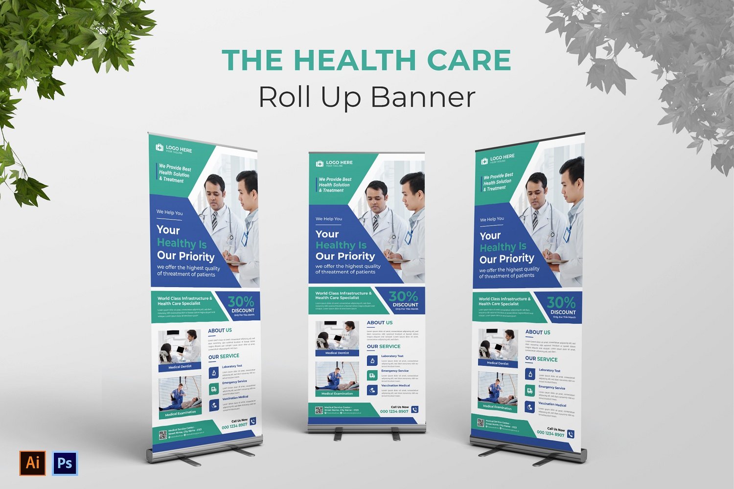 Health Care Roll Up Banner