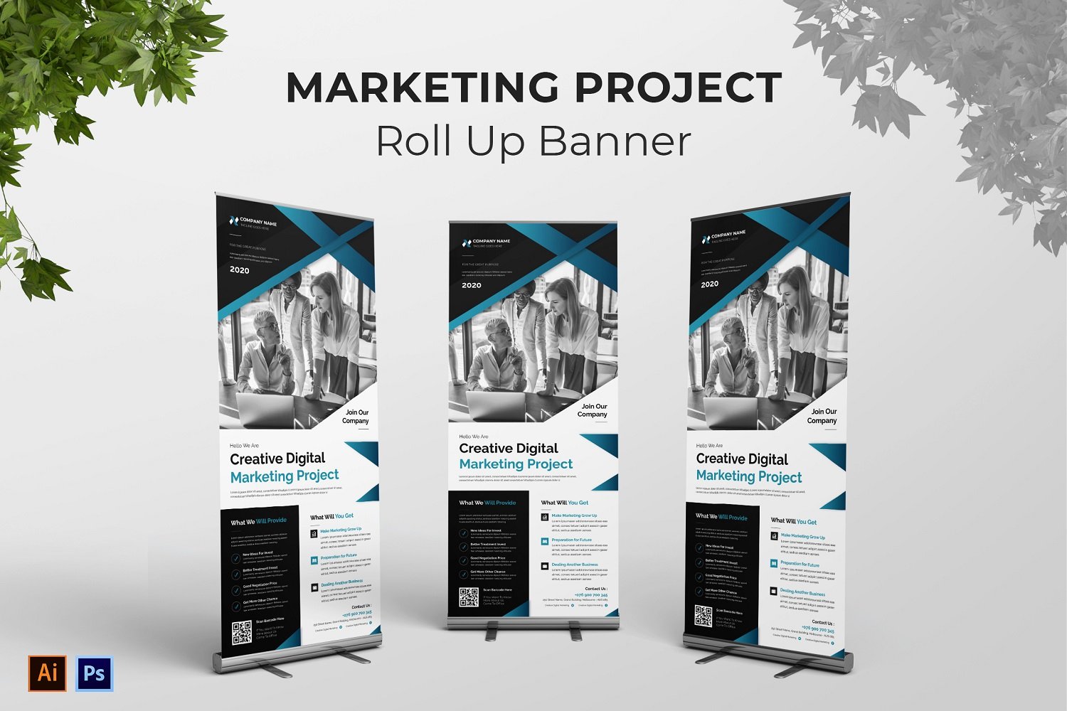 Marketing Project Roll Up Banner