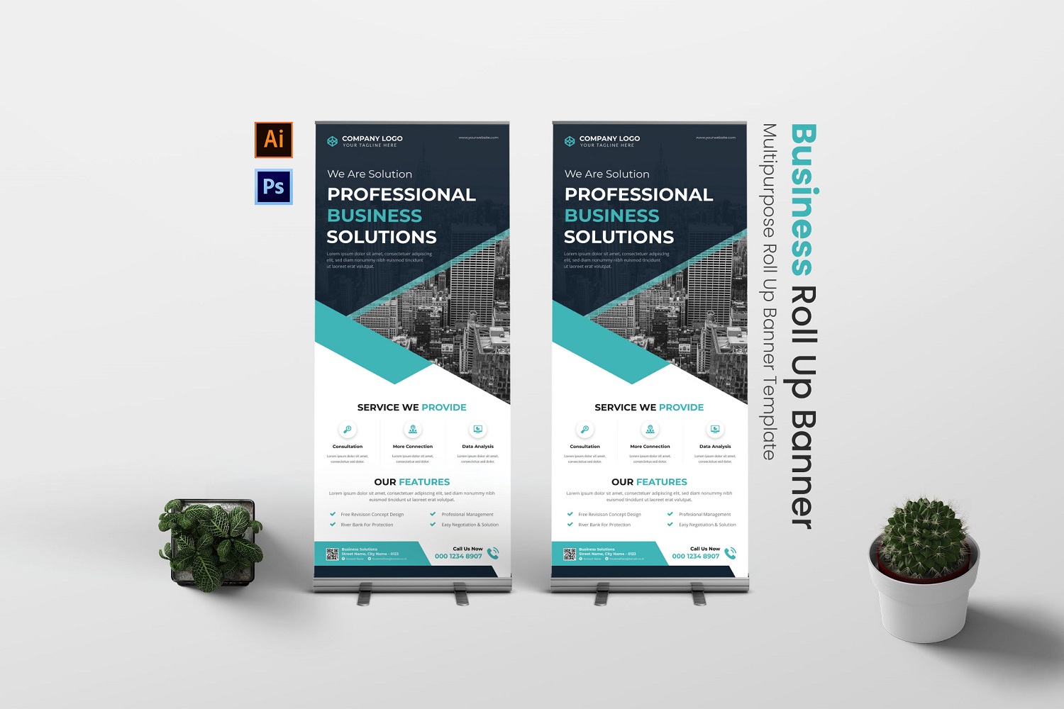 Business Solutions Roll Up Banner