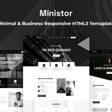 Clean Agency Responsive Website Templates 181940