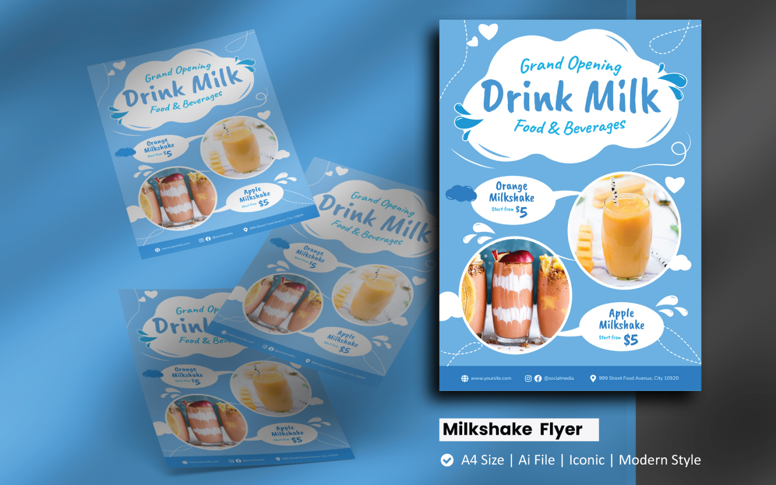 Milkshake Brochure Corporate Identity Template