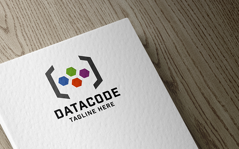 Professional Data Code Tech Logo template