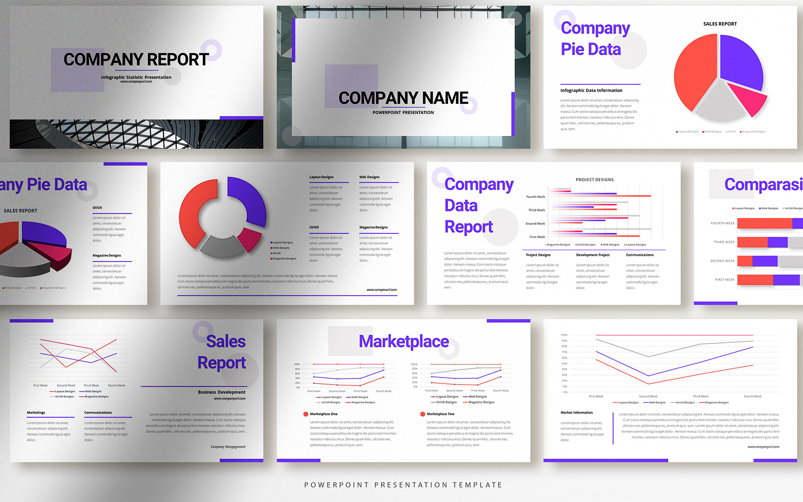 Modern Infographic Statistic Powerpoint Template