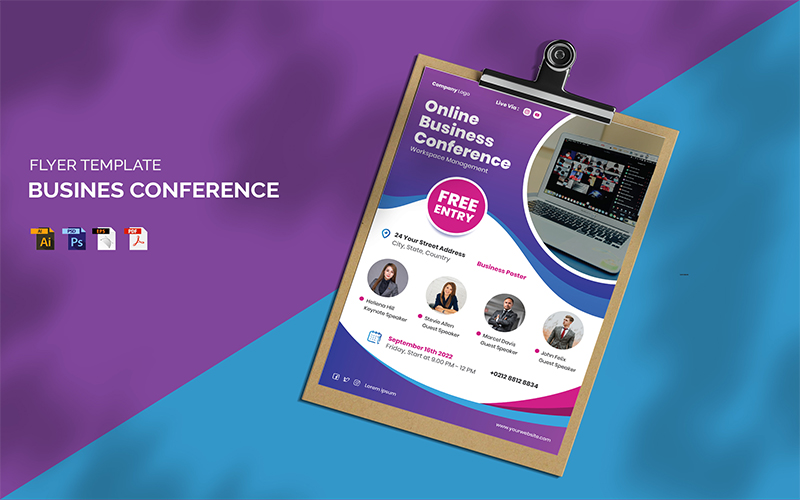 Online Business Conference - Flyer Template
