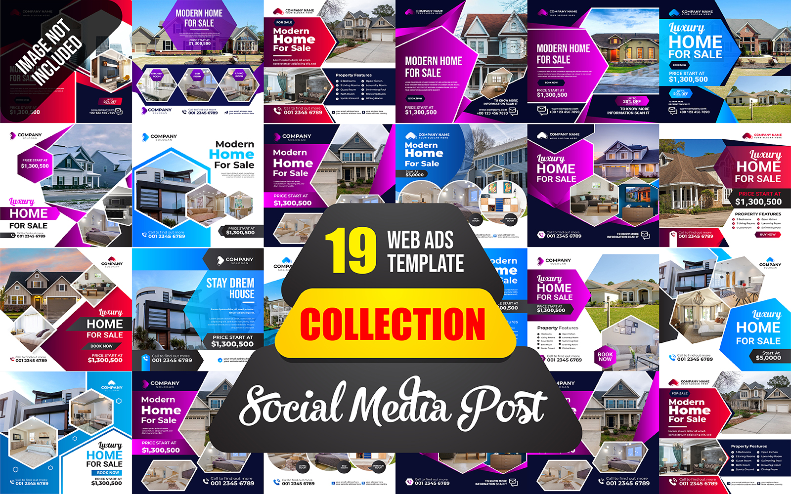 Post and Web Ads Bundle Social Media