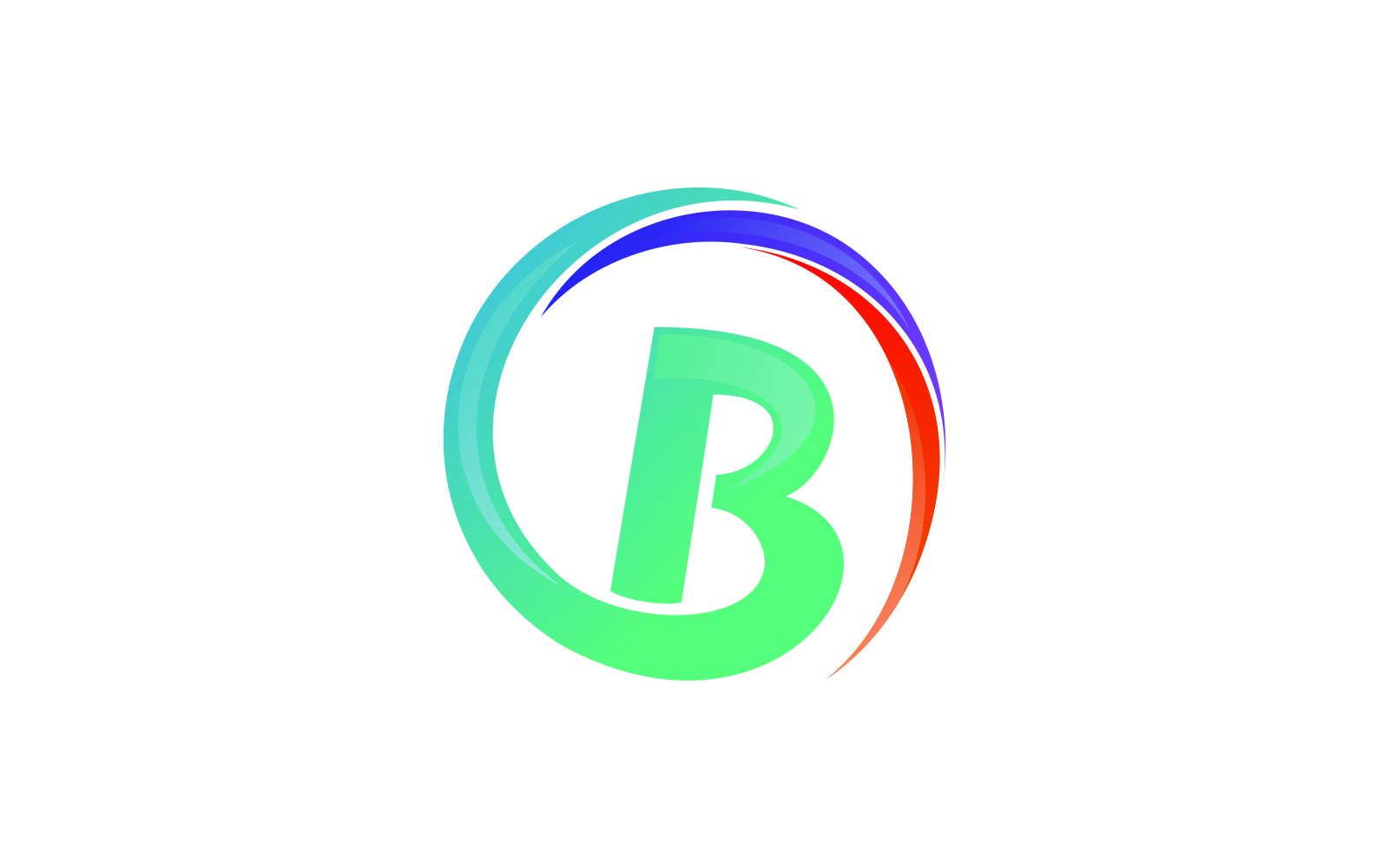 Letter B Colorful Circle Logo Template