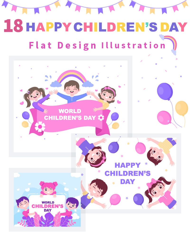 18 Happy Children's Day Illustration