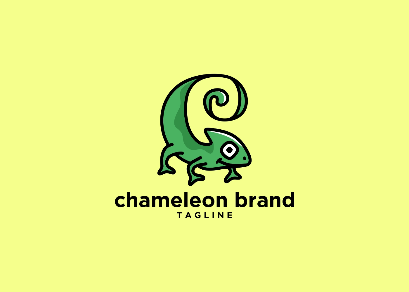 Chameleon Logo Design Template
