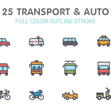 Auto Bicycle Icon Sets 183259