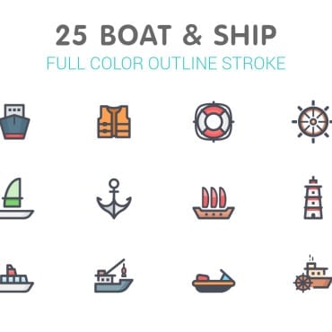 Boat Canoe Icon Sets 183262