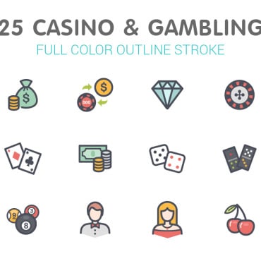 Blackjack Casino Icon Sets 183291