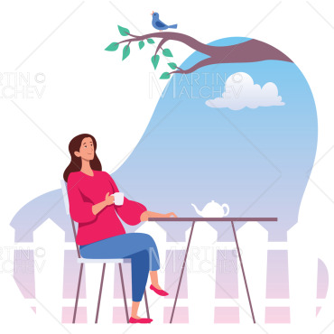 Person Tea Illustrations Templates 183305