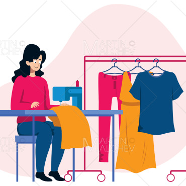 Person Sewing Illustrations Templates 183312