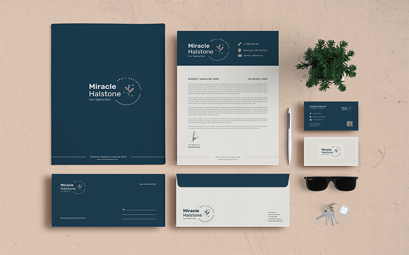 Miracle Halstone - Stationery  Corporate identity template