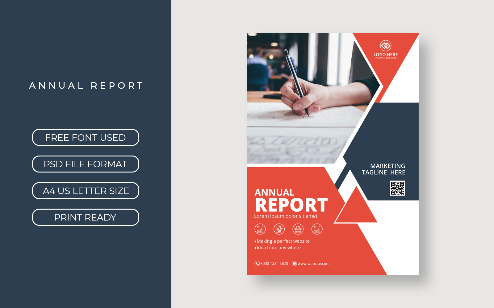 Corporate Annual Flyer Report Cover Presentation Template