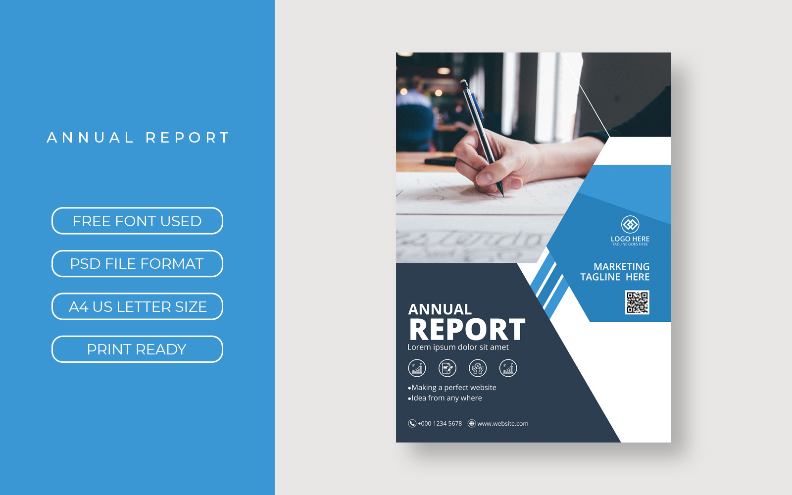 Business Annual Flyer Report Cover Presentation Theme